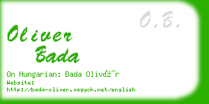 oliver bada business card
